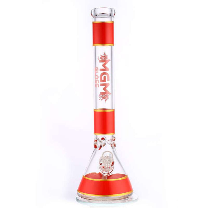 MGM Glass 7mm Banded Logo Beaker Bong-18" Airdrie Vape SuperStore and Bong Shop Alberta Canada