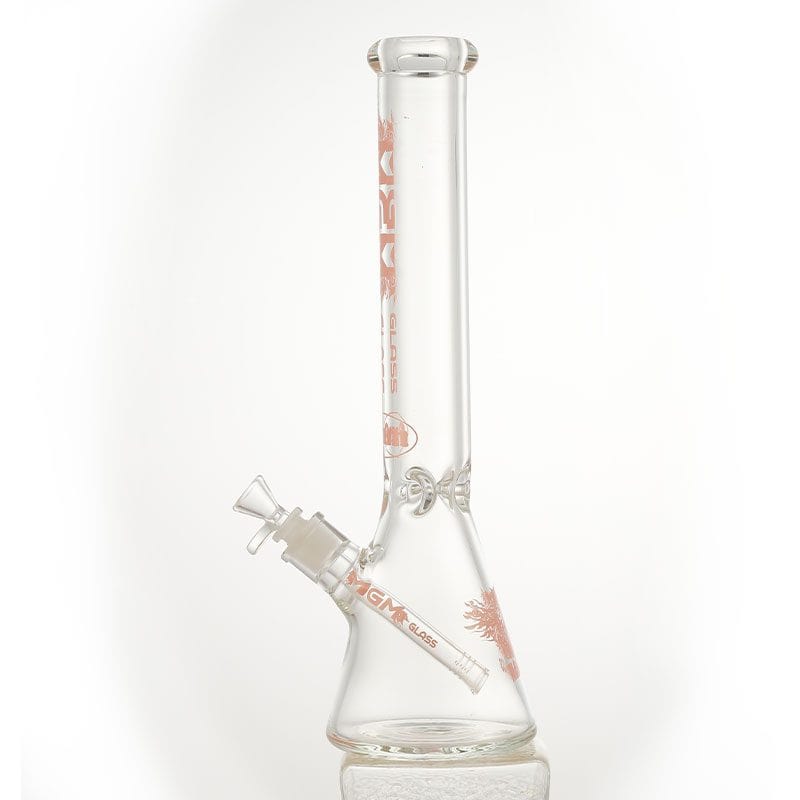 MGM Glass 9mm Classic Clear Logo Beaker-16" Airdrie Vape SuperStore and Bong Shop Alberta Canada