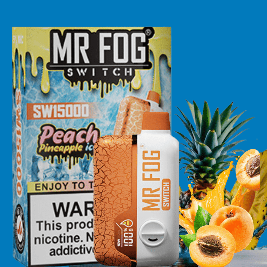 Mr Fog Switch 15K Disposable Vape-Peach Pineapple 15000 Puffs Airdrie Vape SuperStore and Bong Shop Alberta Canada