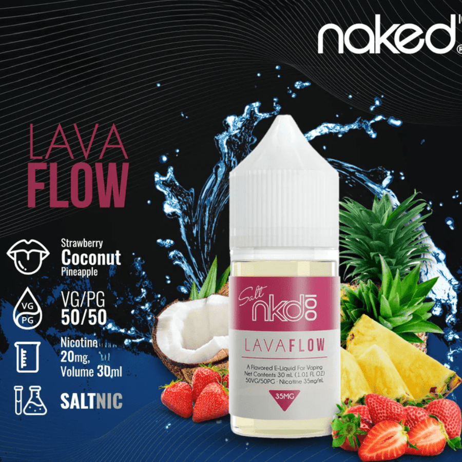 Naked 100 Salt-Strawberry Lava Flow 30ml / 12mg Airdrie Vape SuperStore and Bong Shop Alberta Canada