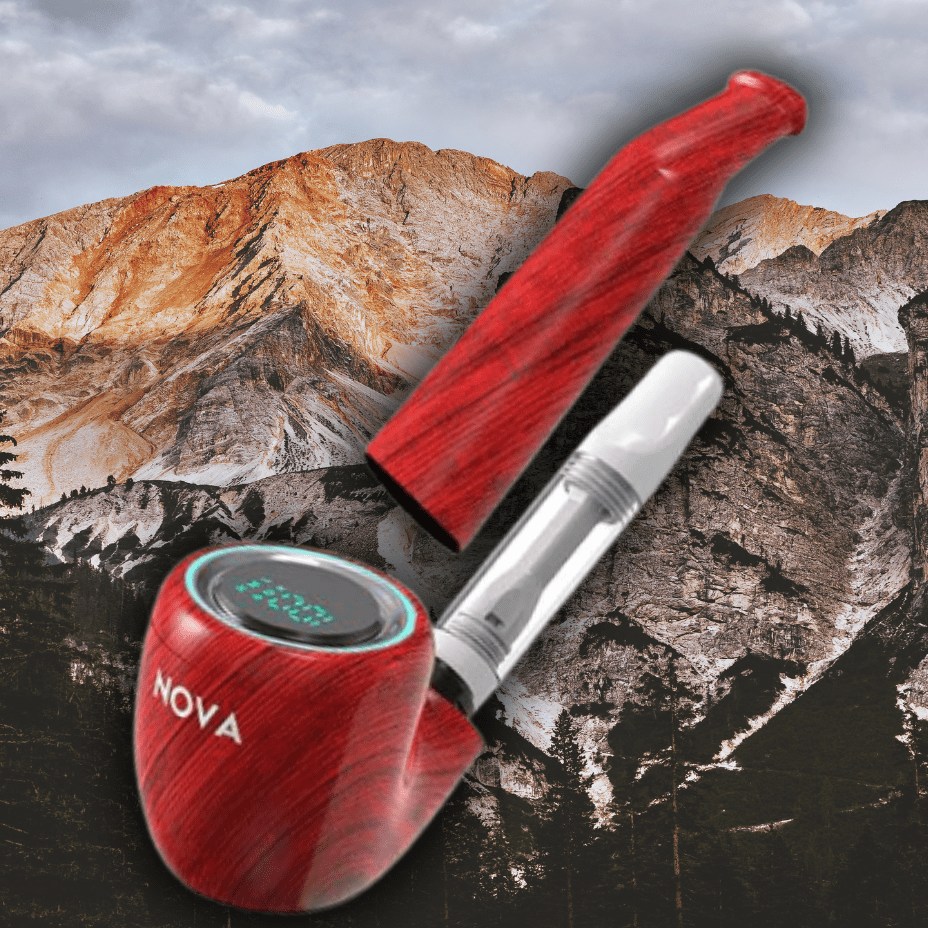 Nova Pipe 510 Thread Battery Red Wood Airdrie Vape SuperStore and Bong Shop Alberta Canada