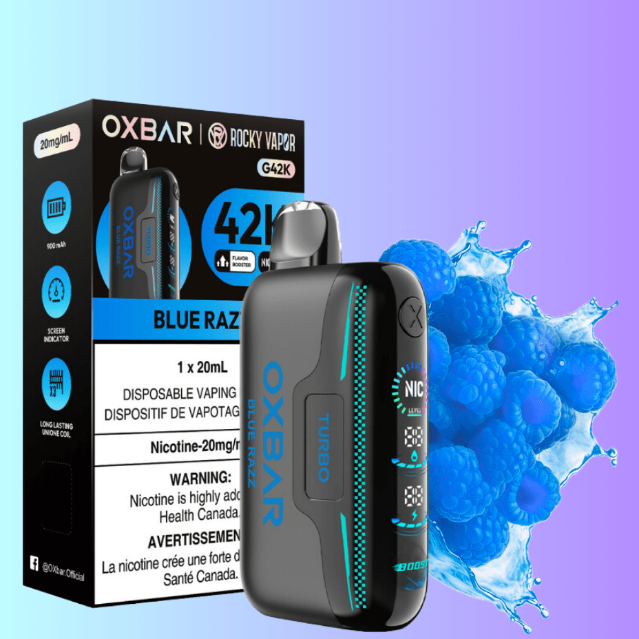 Oxbar G42k Disposable Vape-Blue Razz Airdrie Vape SuperStore and Bong Shop Alberta Canada