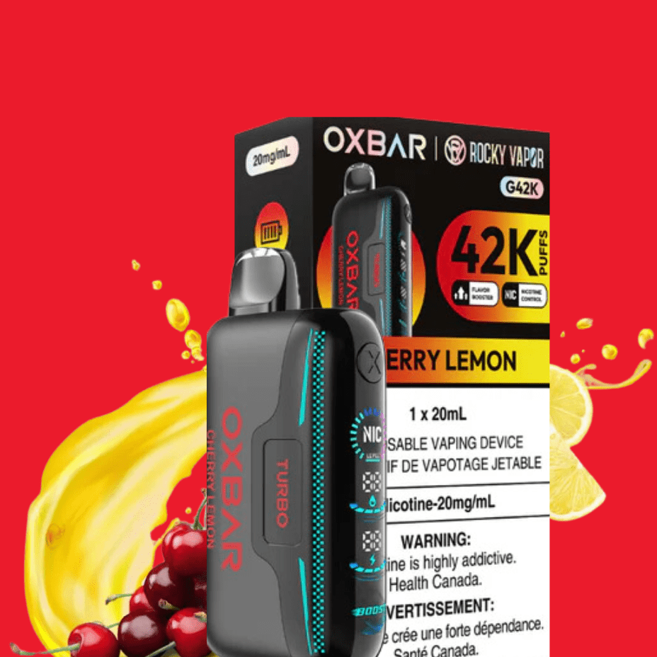 Oxbar G42k Disposable Vape-Cherry Lemon Airdrie Vape SuperStore and Bong Shop Alberta Canada