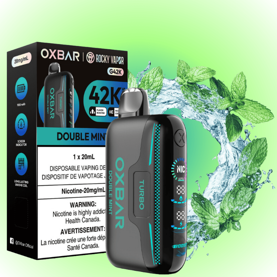 Oxbar G42k Disposable Vape-Double Mint Airdrie Vape SuperStore and Bong Shop Alberta Canada