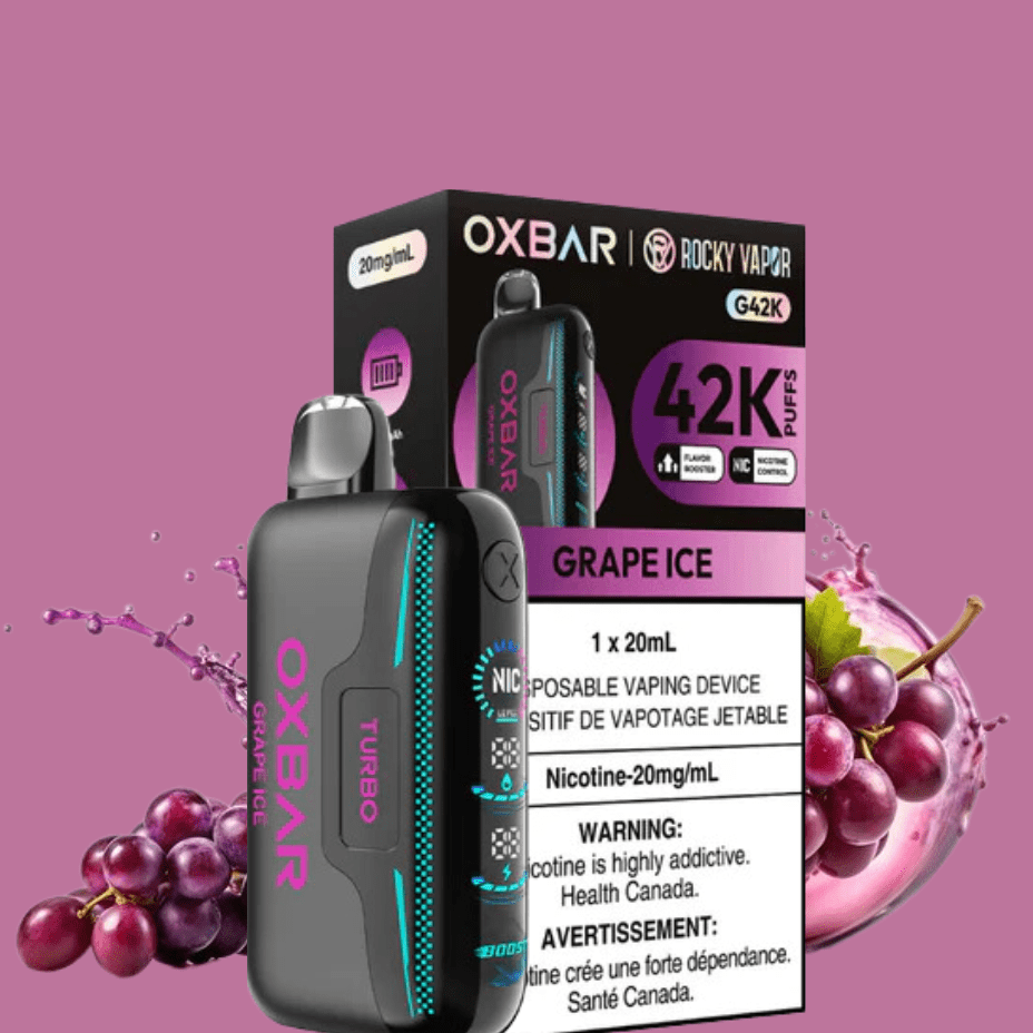 Oxbar G42k Disposable Vape-Grape Ice Airdrie Vape SuperStore and Bong Shop Alberta Canada