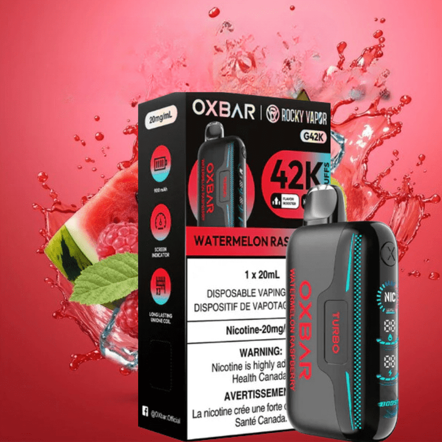 Oxbar G42k Disposable Vape-Watermelon Raspberry Airdrie Vape SuperStore and Bong Shop Alberta Canada