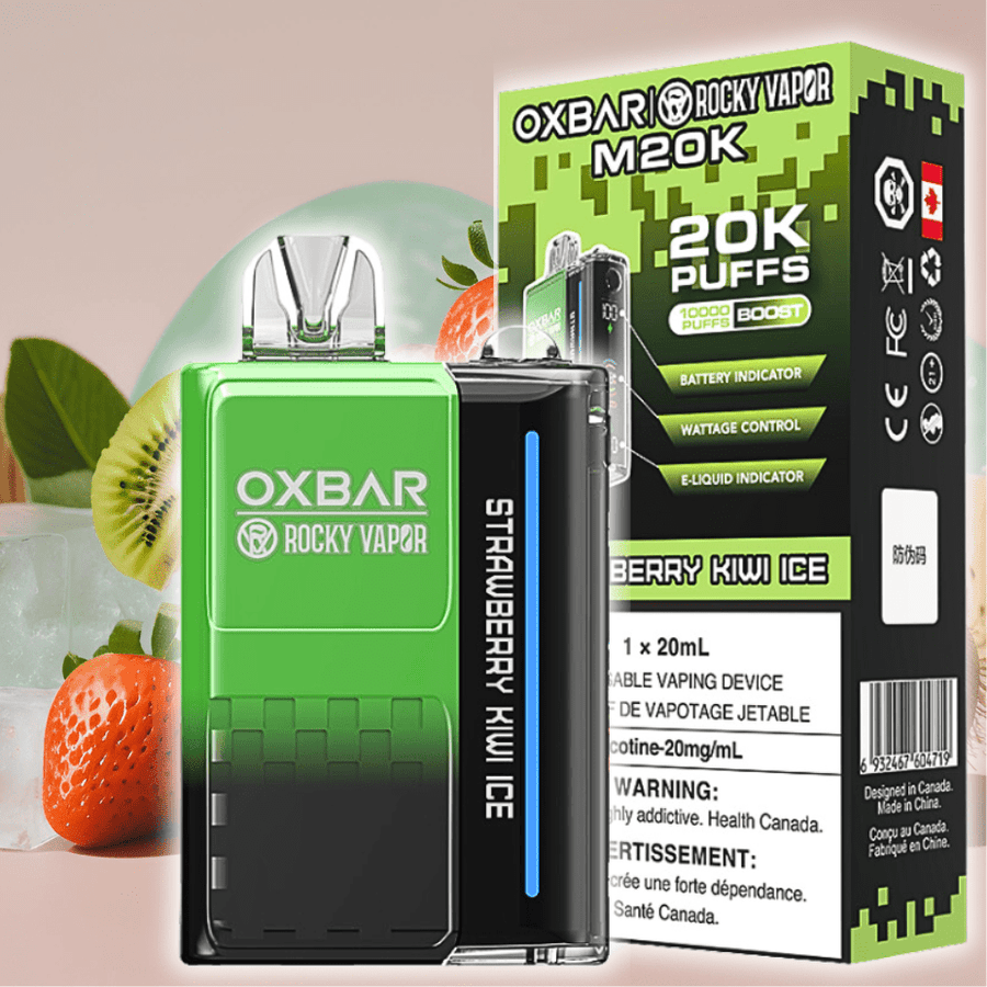 OXBAR M20K Disposable Vape - Strawberry Kiwi Ice 20000 Airdrie Vape SuperStore and Bong Shop Alberta Canada