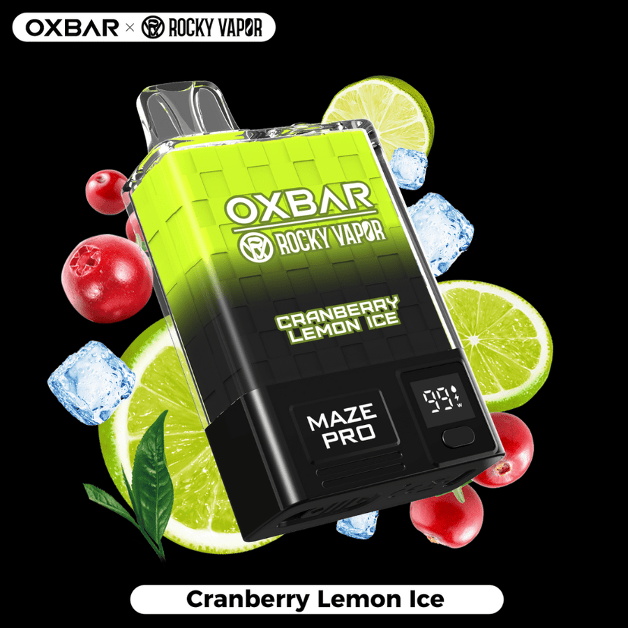 OXBAR Maze PRO 10,000 Disposable Vape-Cranberry Lemon Ice 20mg / 10000Puffs Airdrie Vape SuperStore and Bong Shop Alberta Canada