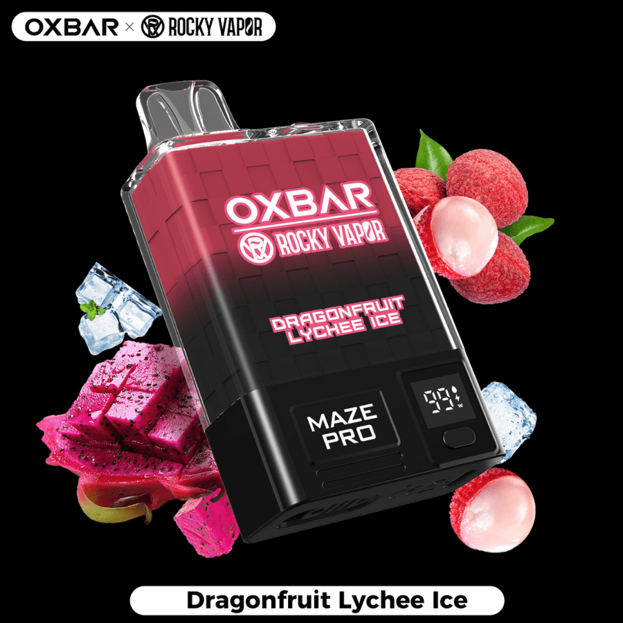 OXBAR Maze PRO 10,000 Disposable Vape-Dragonfruit Lychee Ice 20mg / 10000Puffs Airdrie Vape SuperStore and Bong Shop Alberta Canada