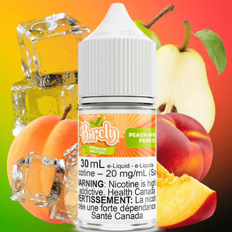 Peach Apricot Pear Ice Salt Nic by Purely E-Liquid Airdrie Vape SuperStore and Bong Shop Alberta Canada