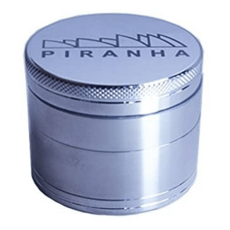 Piranha Grinder 4-Piece Pollinator 2.2" Silver Airdrie Vape SuperStore and Bong Shop Alberta Canada