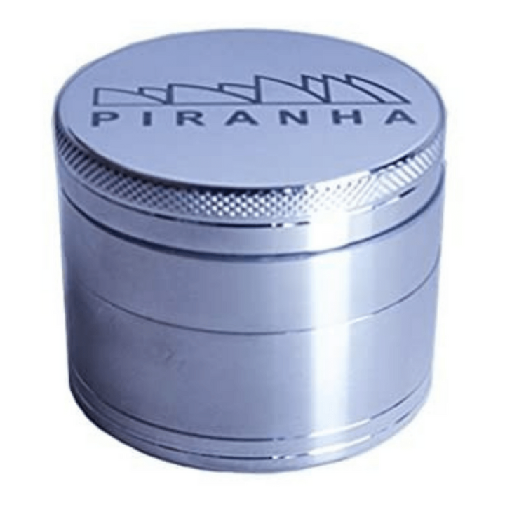 Piranha Grinder 4-Piece Pollinator 2.2" Silver Airdrie Vape SuperStore and Bong Shop Alberta Canada