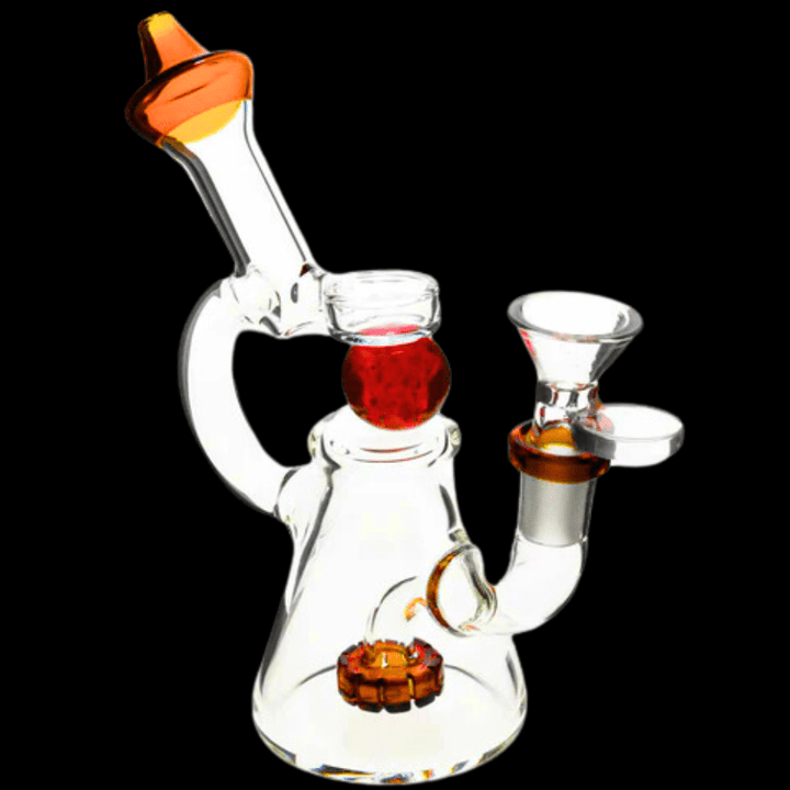 Plain Jane Marble Spinner Bubbler 6.5" 6.5" / Amber Airdrie Vape SuperStore and Bong Shop Alberta Canada