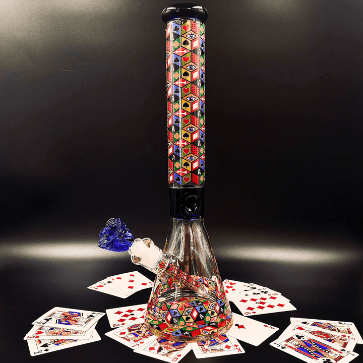 Poker Design 7mm Color Accented-17" Airdrie Vape SuperStore and Bong Shop Alberta Canada