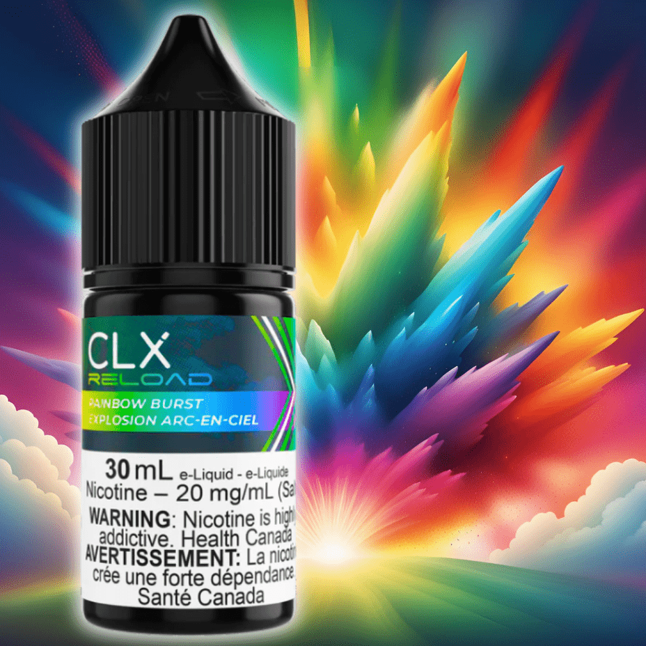 Rainbow Burst Salt by CLX Reload E-Liquid Airdrie Vape SuperStore and Bong Shop Alberta Canada