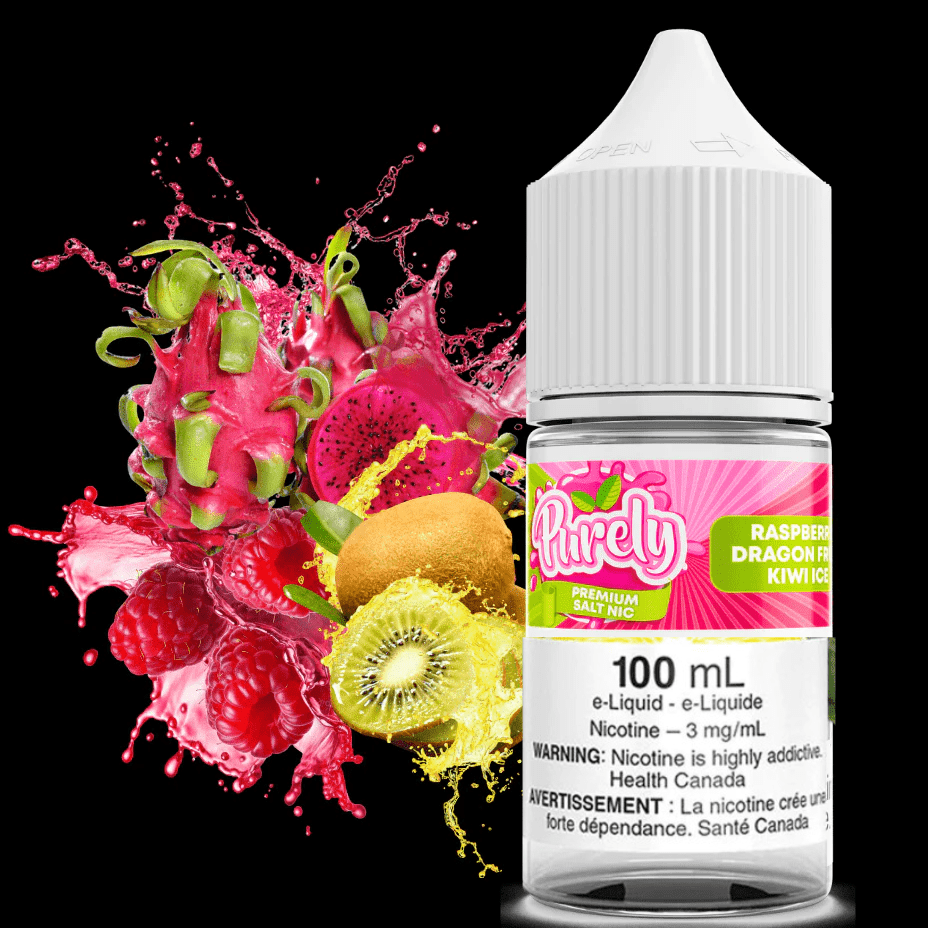 Raspberry Dragon Fruit Kiwi Ice by Purely E-Liquid-100ml 100ml / 3mg Airdrie Vape SuperStore and Bong Shop Alberta Canada