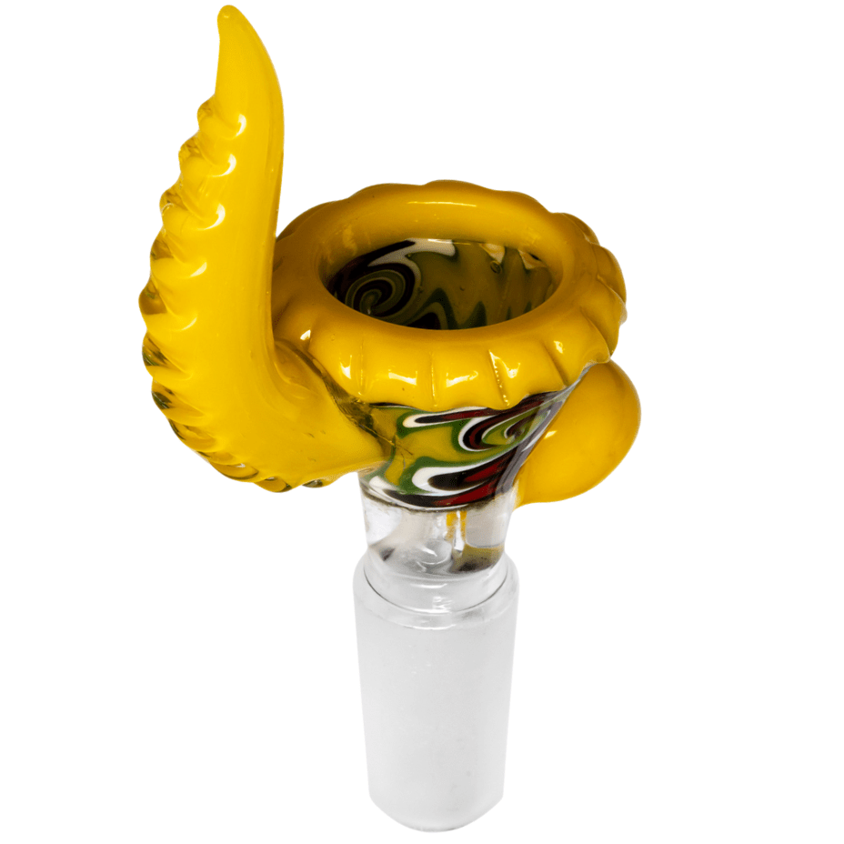 Red Eye Glass Wig-Wag Cone Pull Out Bowl 14mm 14mm / Yellow Airdrie Vape SuperStore and Bong Shop Alberta Canada