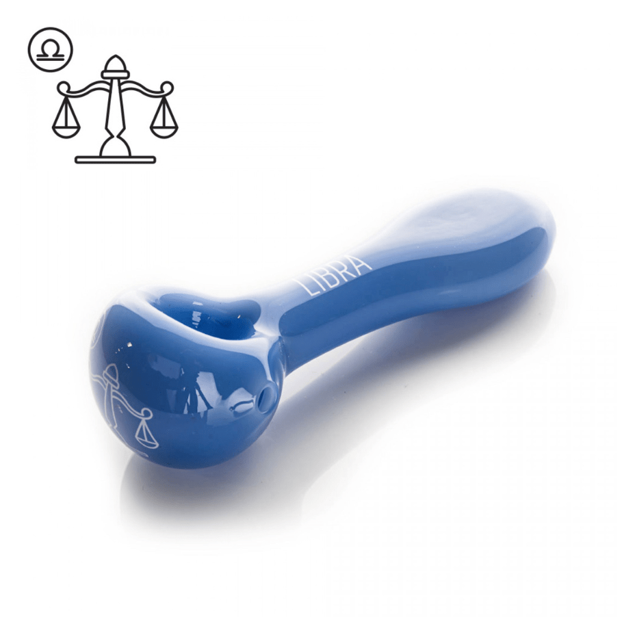 Red Eye Glass Zodiac Spoon Hand Pipe-4.5" Libra Airdrie Vape SuperStore and Bong Shop Alberta Canada