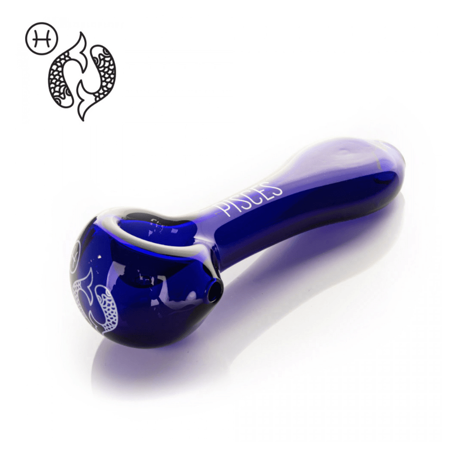 Red Eye Glass Zodiac Spoon Hand Pipe-4.5" Pisces Airdrie Vape SuperStore and Bong Shop Alberta Canada