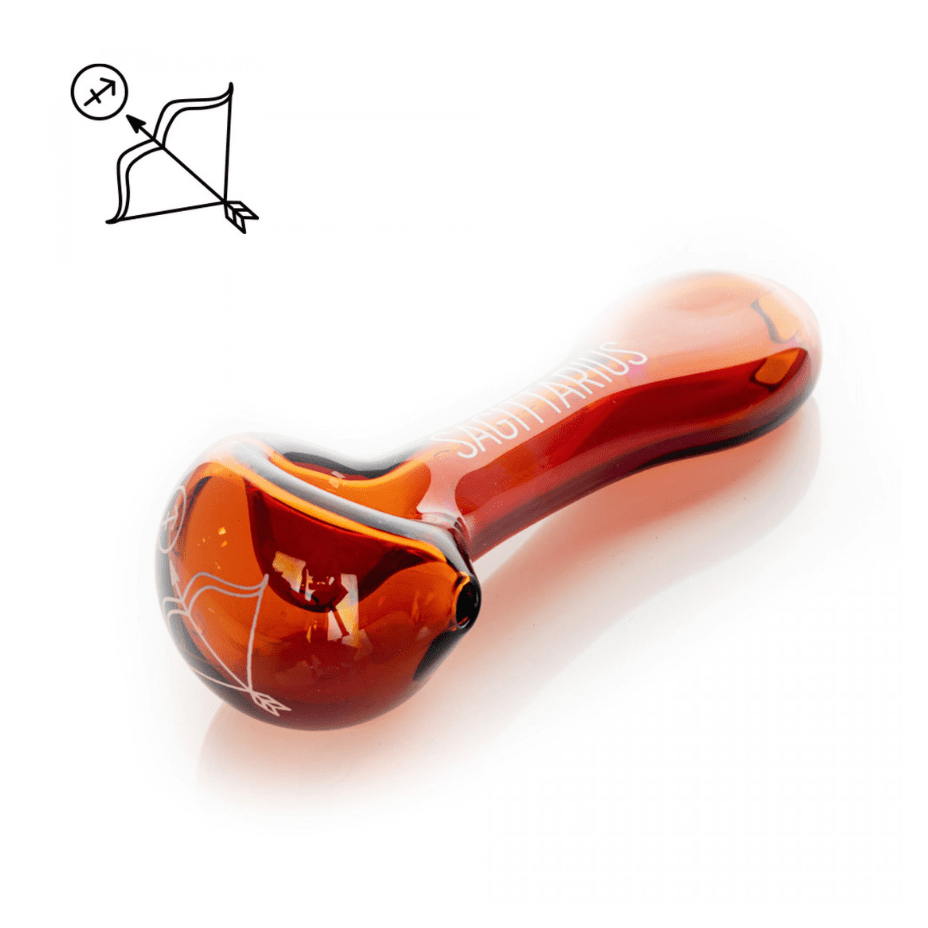 Red Eye Glass Zodiac Spoon Hand Pipe-4.5" Sagittarius Airdrie Vape SuperStore and Bong Shop Alberta Canada