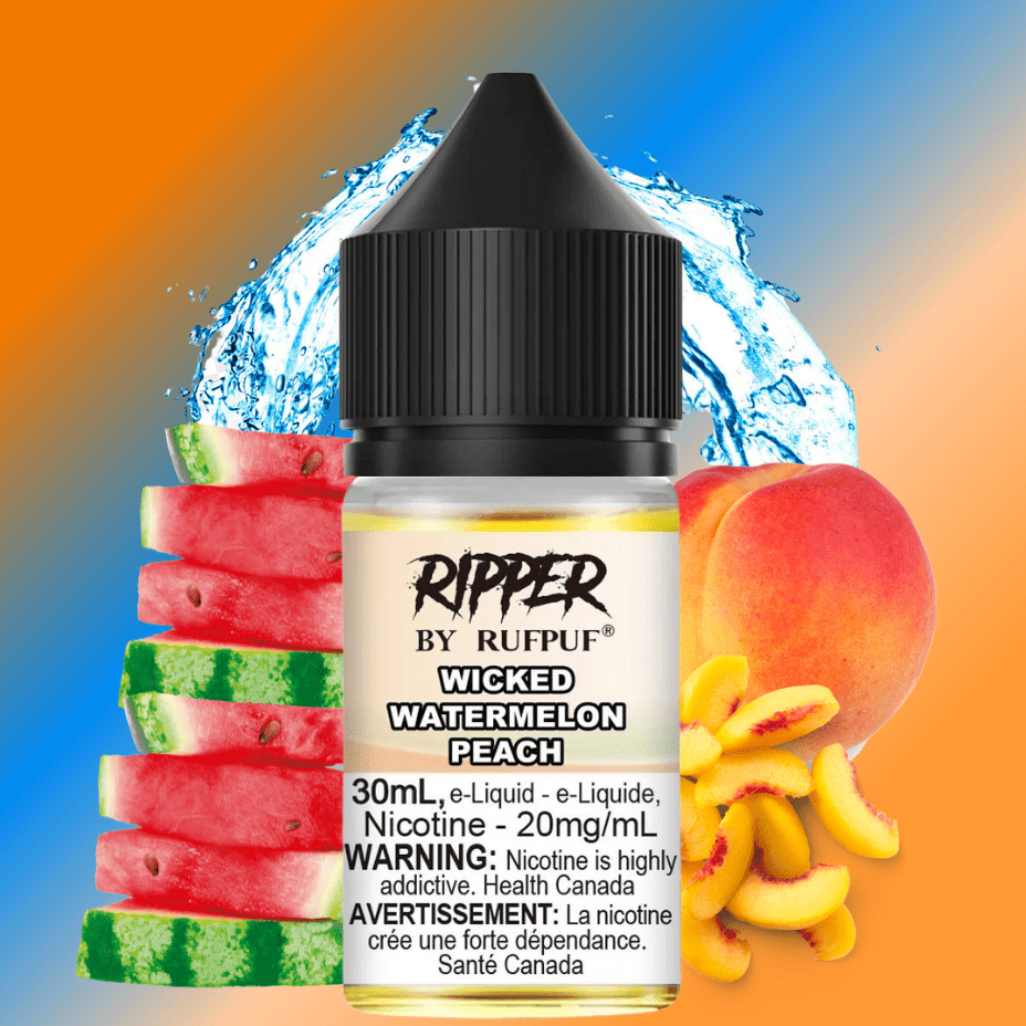 Ripper Rufpuf Salt-Wicked Watermelon Peach 30ml / 10mg Airdrie Vape SuperStore and Bong Shop Alberta Canada