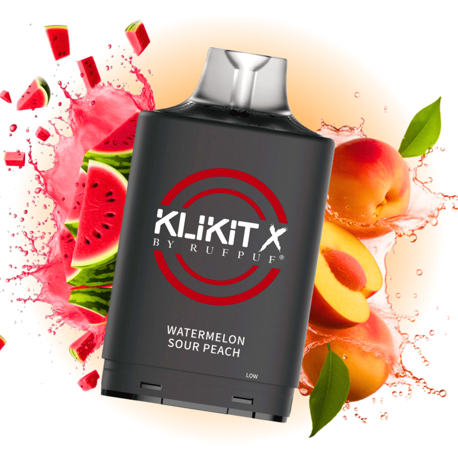 RufPuf Klikit X 35K Turbo Pod-Watermelon Sour Peach Airdrie Vape SuperStore and Bong Shop Alberta Canada