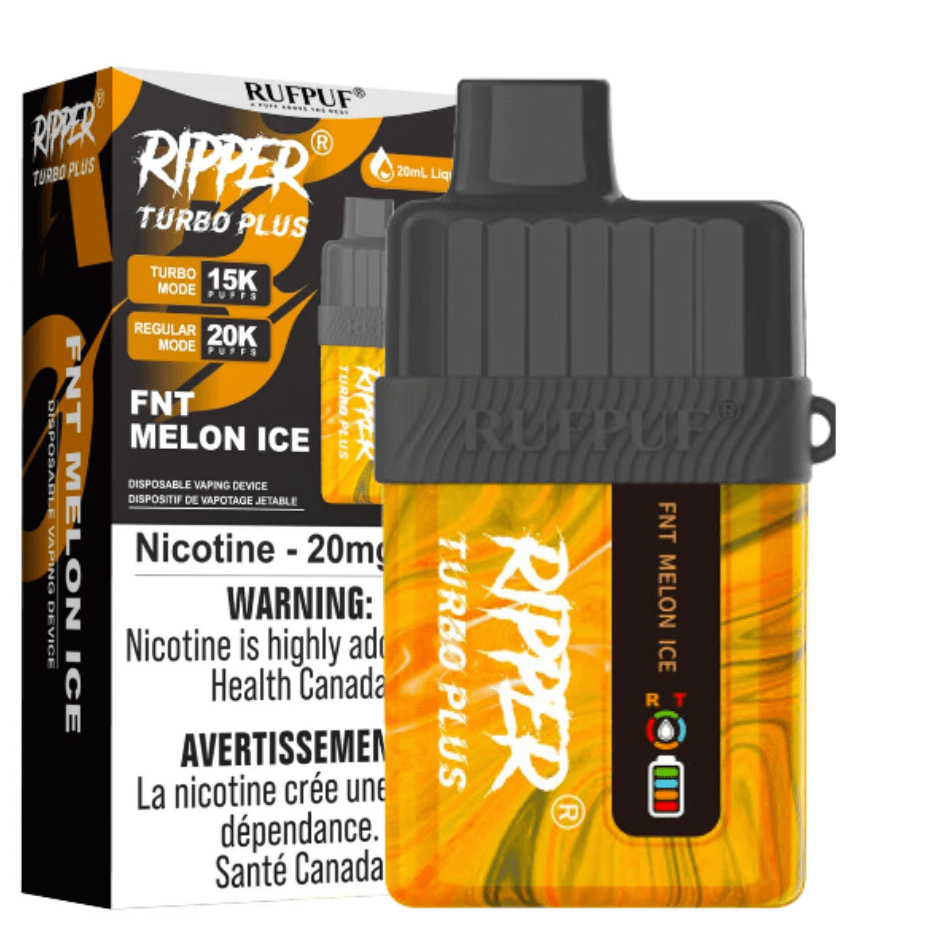 RufPuf Ripper Turbo Plus 20K Disposable Vape - Melon FNT Ice 20000 Puffs / 20mg Airdrie Vape SuperStore and Bong Shop Alberta Canada