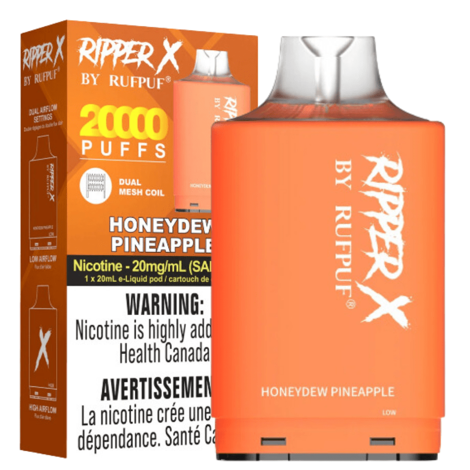 RufPuf Ripper X 20K - Honeydew Pineapple 20000 Puffs / 20mg Airdrie Vape SuperStore and Bong Shop Alberta Canada