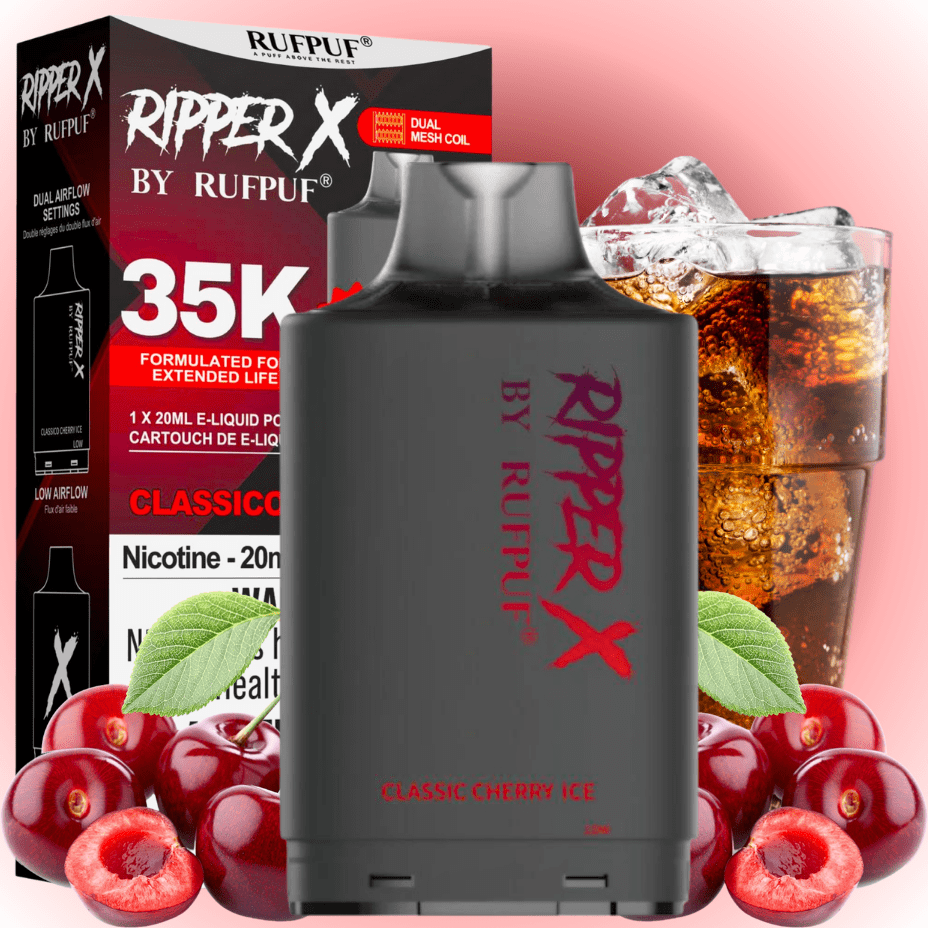 RufPuf Ripper X 35K - Classic Cherry Ice Airdrie Vape SuperStore and Bong Shop Alberta Canada