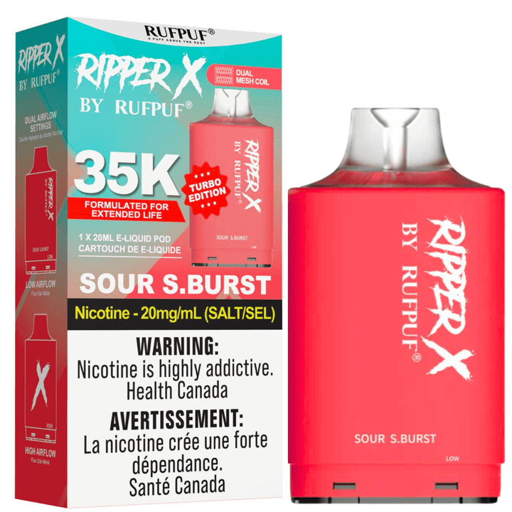 RufPuf Ripper X 35K - Sour S. Burst Airdrie Vape SuperStore and Bong Shop Alberta Canada