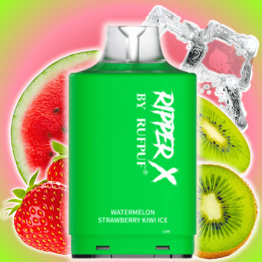 RufPuf Ripper X 35K - Watermelon Strawberry Kiwi Ice 20mg / 35000 Puffs Airdrie Vape SuperStore and Bong Shop Alberta Canada