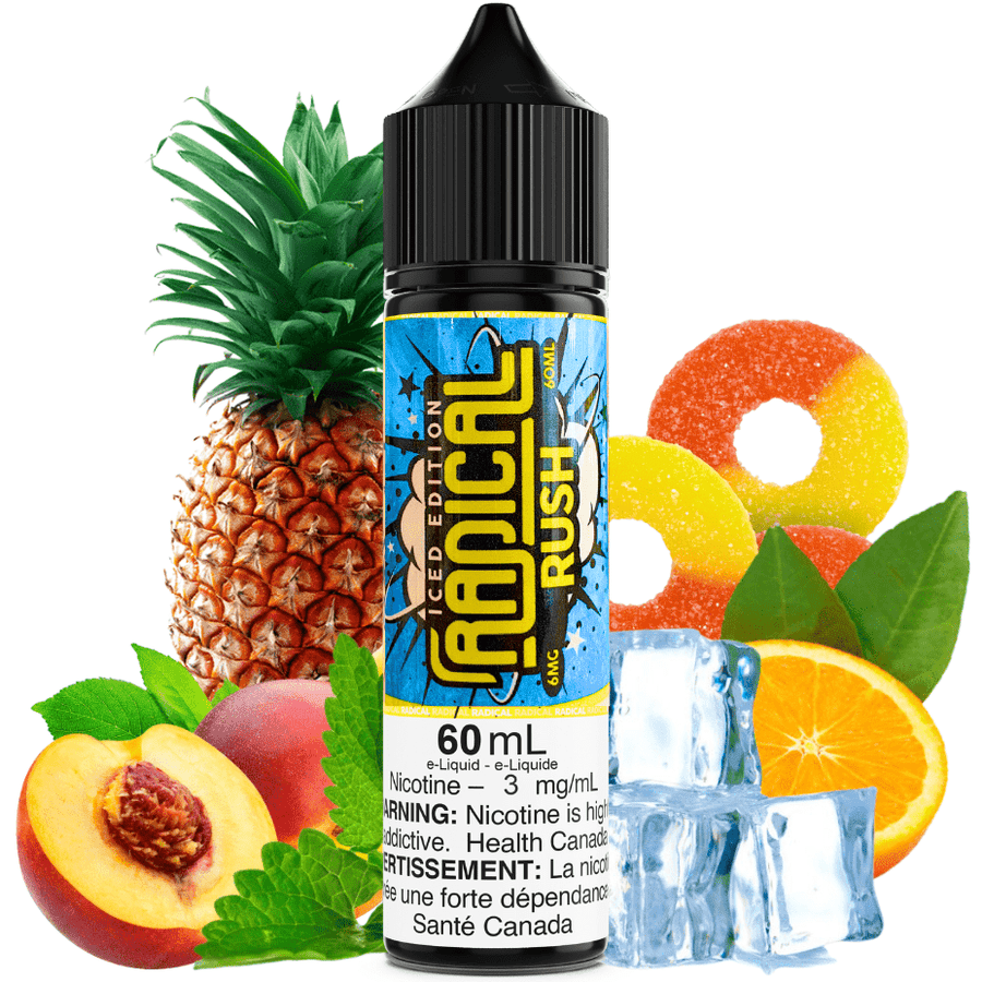 Rush Ice By Radical E-Liquid 3mg Airdrie Vape SuperStore and Bong Shop Alberta Canada