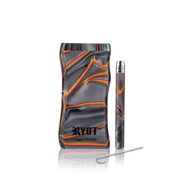 RYOT Magnetic Acrylic Poker Box w/ Matching Bat-Large Grey&Orange Airdrie Vape SuperStore and Bong Shop Alberta Canada