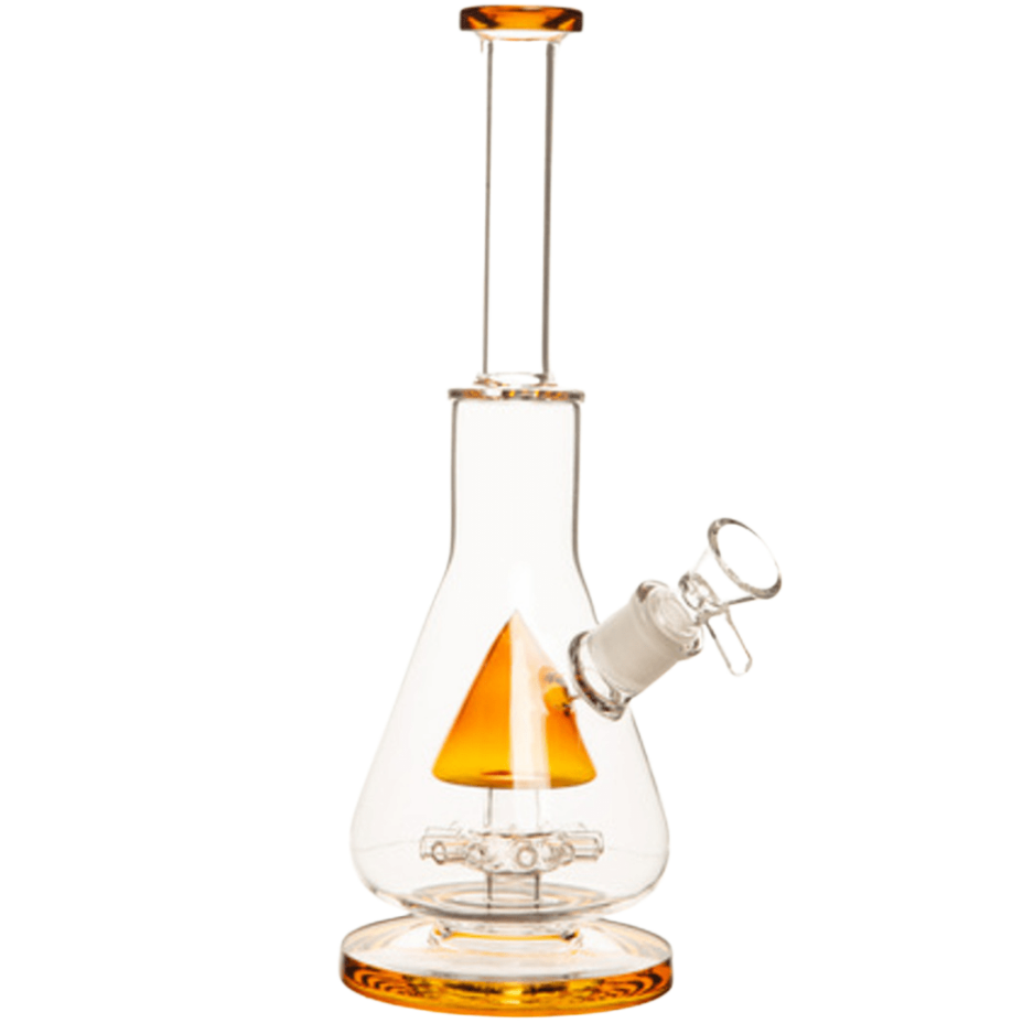 Silo Beaker W/ Ring Percolator-14" Orange Airdrie Vape SuperStore and Bong Shop Alberta Canada