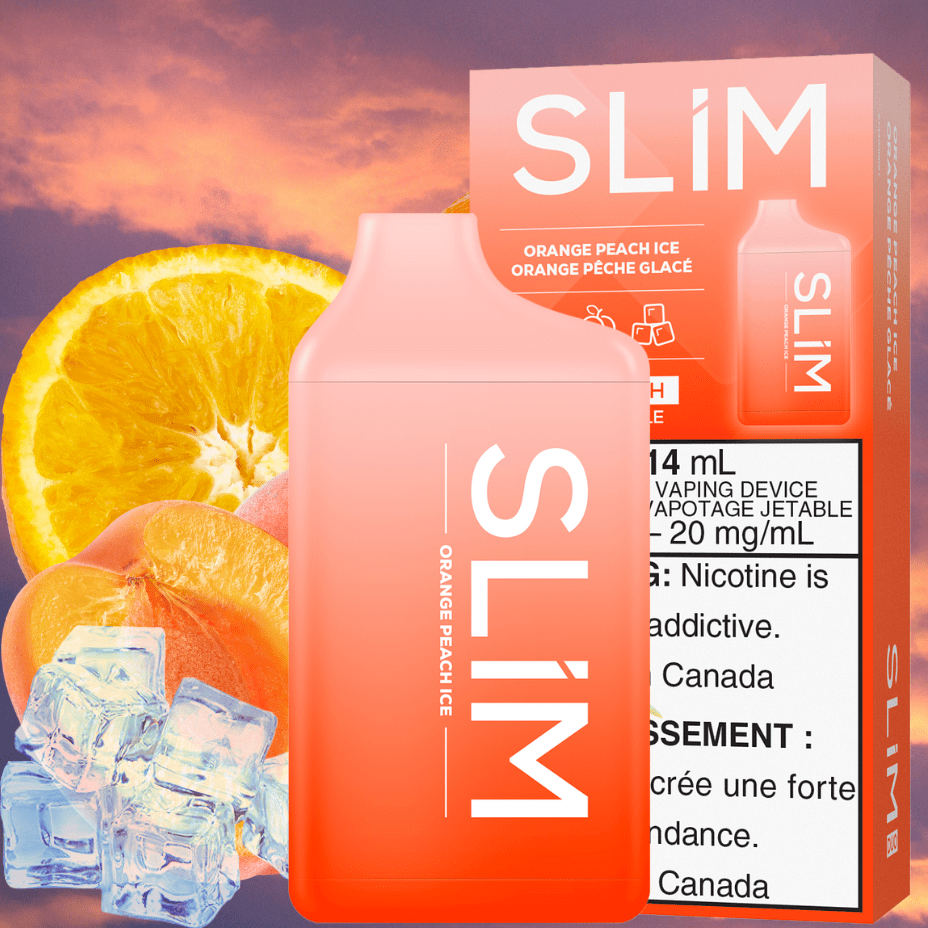 Slim 7500 Disposable Vape-Orange Peach Ice 7500 Puffs / 20mg Airdrie Vape SuperStore and Bong Shop Alberta Canada