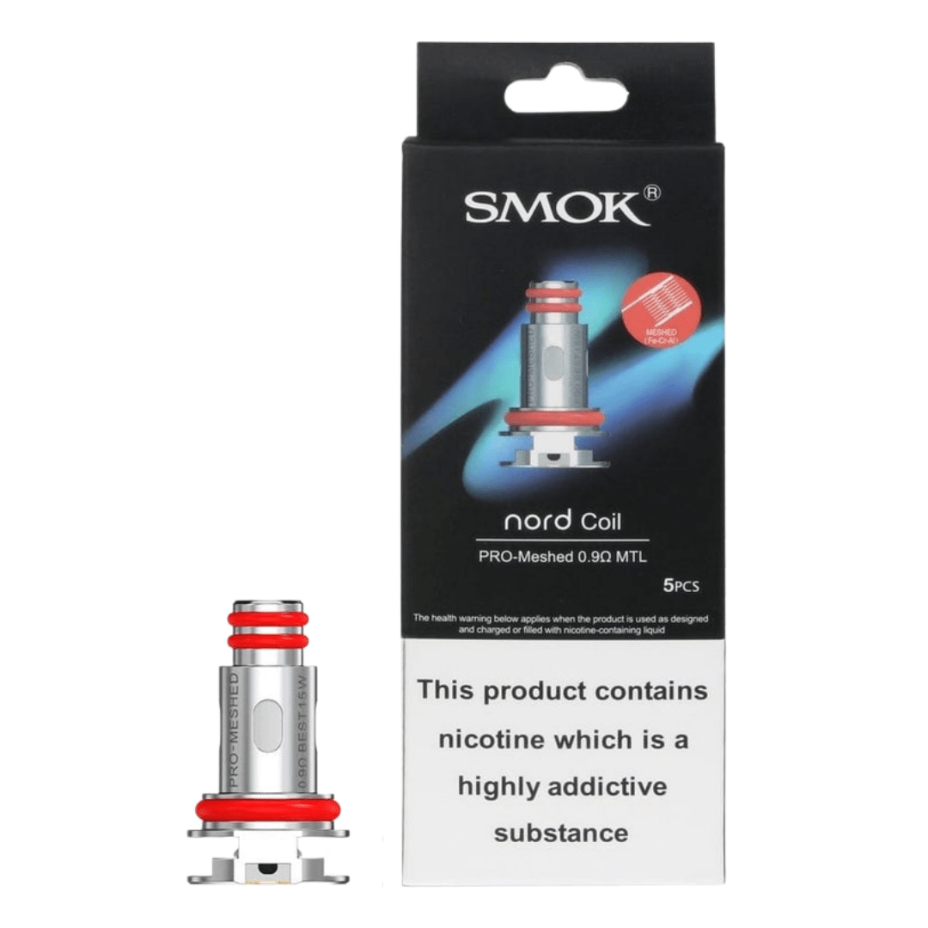 Smok Nord Pro Replacement Coils 5/pkg / Meshed 0.9 ohm MTL Airdrie Vape SuperStore and Bong Shop Alberta Canada