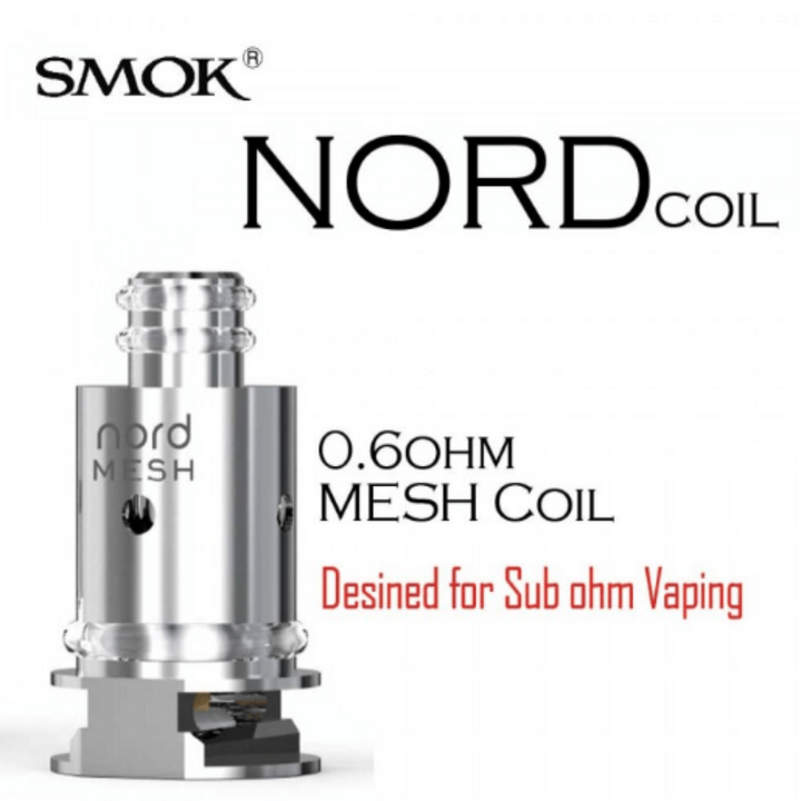 Smok Nord Replacement Coils Mesh 0.6 Individual Airdrie Vape SuperStore and Bong Shop Alberta Canada