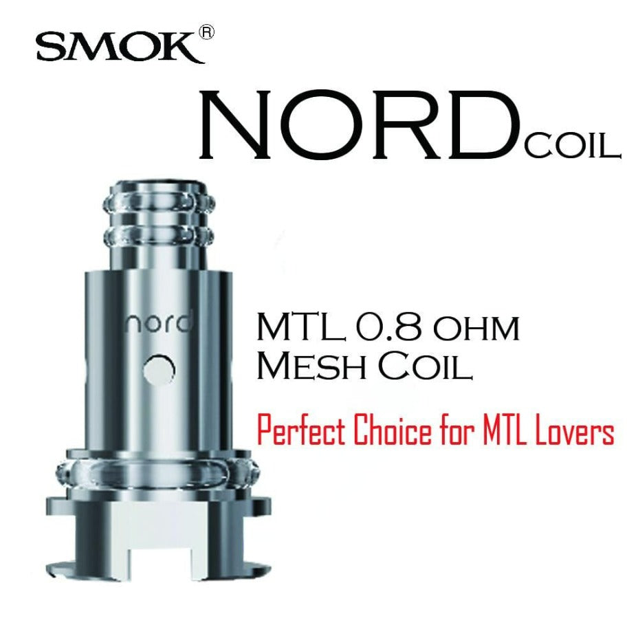 Smok Nord Replacement Coils Mesh 0.8 Individual Airdrie Vape SuperStore and Bong Shop Alberta Canada