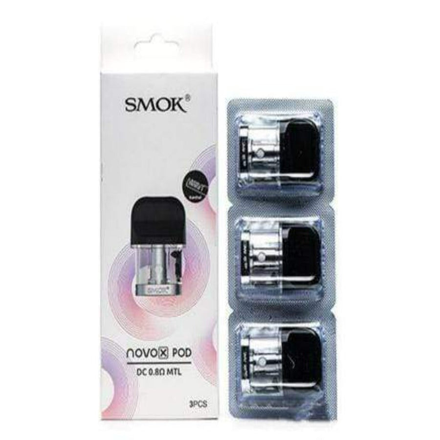 Smok Novo X Replacement Pods-3/pkg 0.8 DC MTL Airdrie Vape SuperStore and Bong Shop Alberta Canada