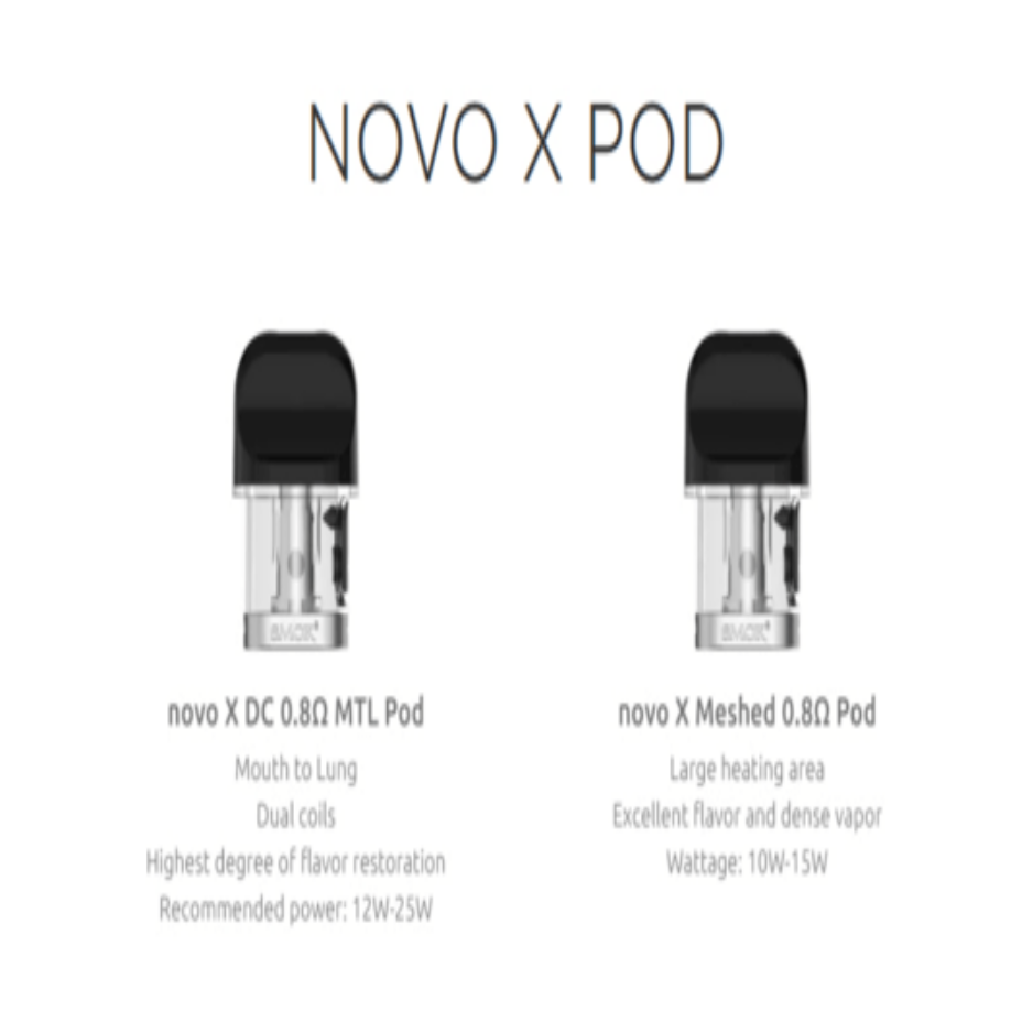 Smok Novo X Replacement Pods-3/pkg Airdrie Vape SuperStore and Bong Shop Alberta Canada