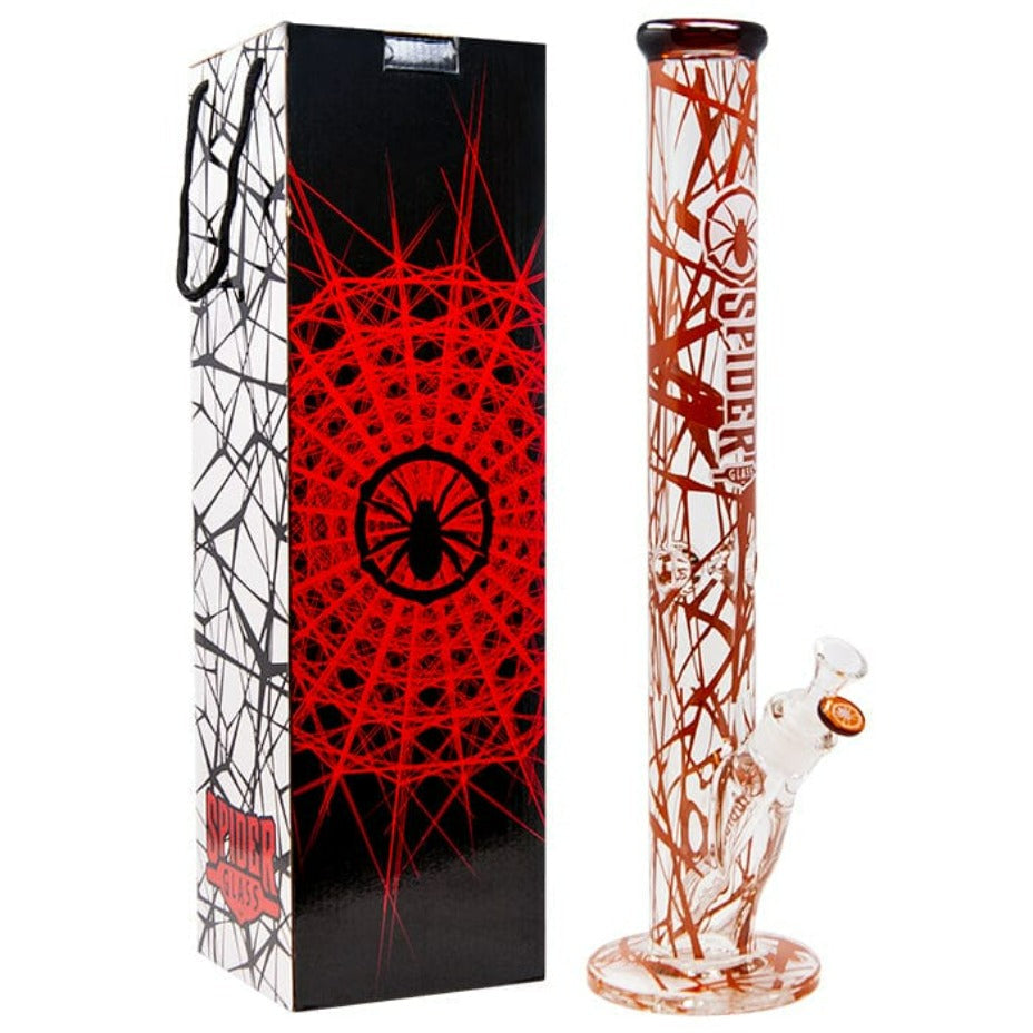 Spider Glass Cylindrical Spiderweb 9mm-18" Airdrie Vape SuperStore and Bong Shop Alberta Canada