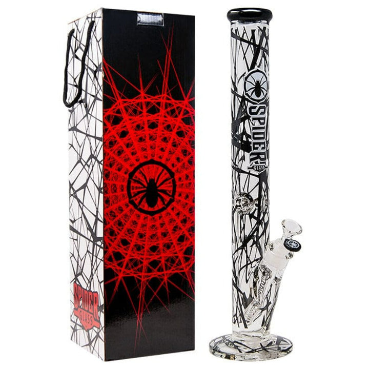 Spider Glass Cylindrical Spiderweb 9mm-18" Black Airdrie Vape SuperStore and Bong Shop Alberta Canada