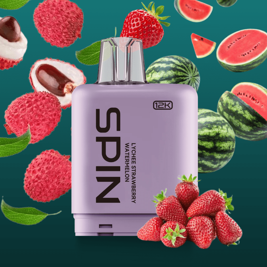 Spin Fizz X Pod 12000 - Lychee Strawberry Watermelon 12000 Puffs / 20mg Airdrie Vape SuperStore and Bong Shop Alberta Canada