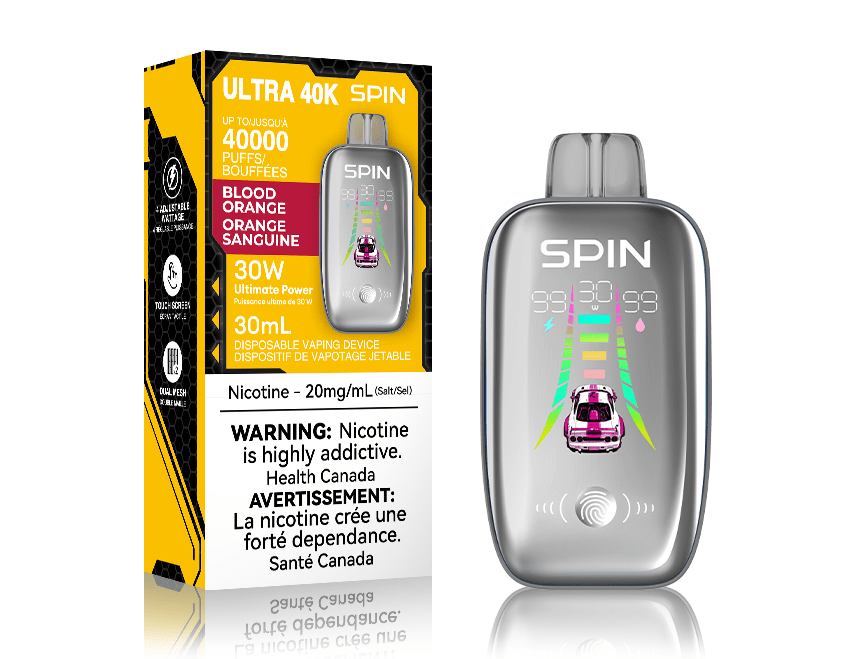 Spin Ultra 40k Disposable Vape - Blood Orange 40000 puffs / 20mg Airdrie Vape SuperStore and Bong Shop Alberta Canada