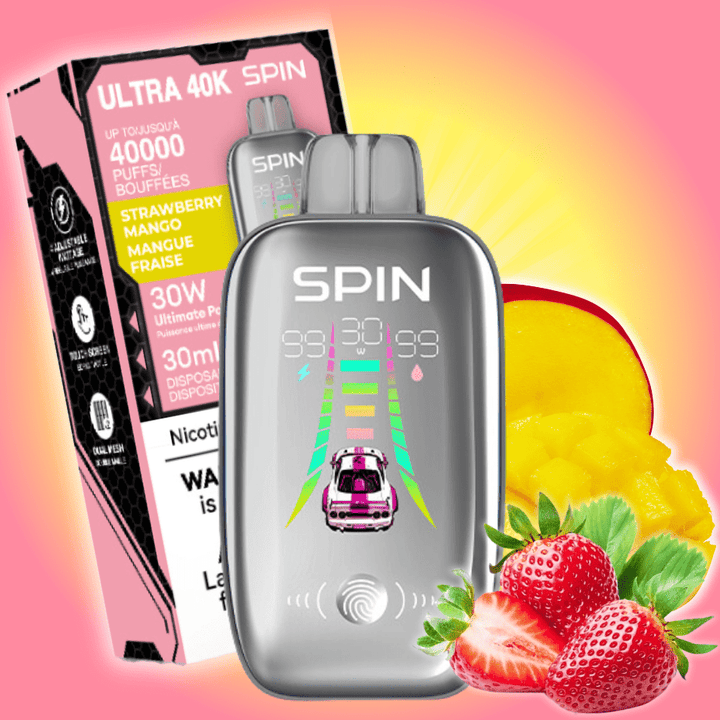 Spin Ultra 40k Disposable Vape - Strawberry Mango 40000 puffs / 20mg Airdrie Vape SuperStore and Bong Shop Alberta Canada