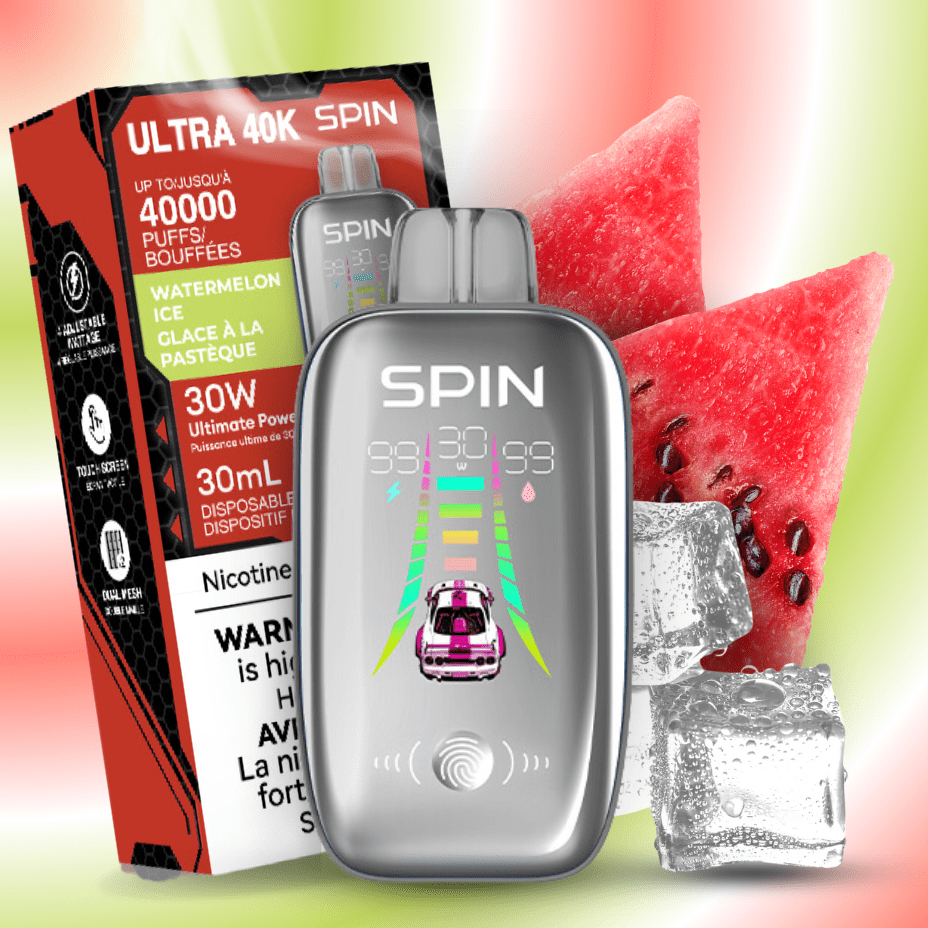 Spin Ultra 40k Disposable Vape - Watermelon Ice 40000 Puffs / 20mg Airdrie Vape SuperStore and Bong Shop Alberta Canada