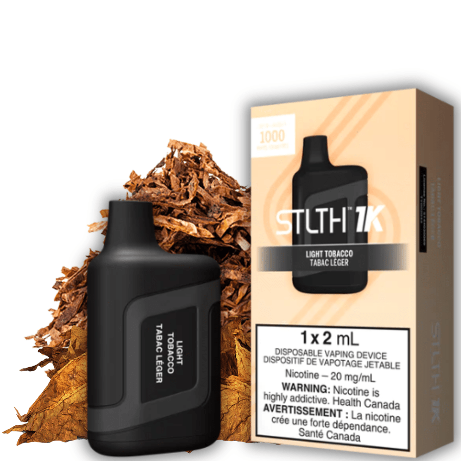 STLTH 1K Disposable Vape-Light Tobacco 20mg Airdrie Vape SuperStore and Bong Shop Alberta Canada