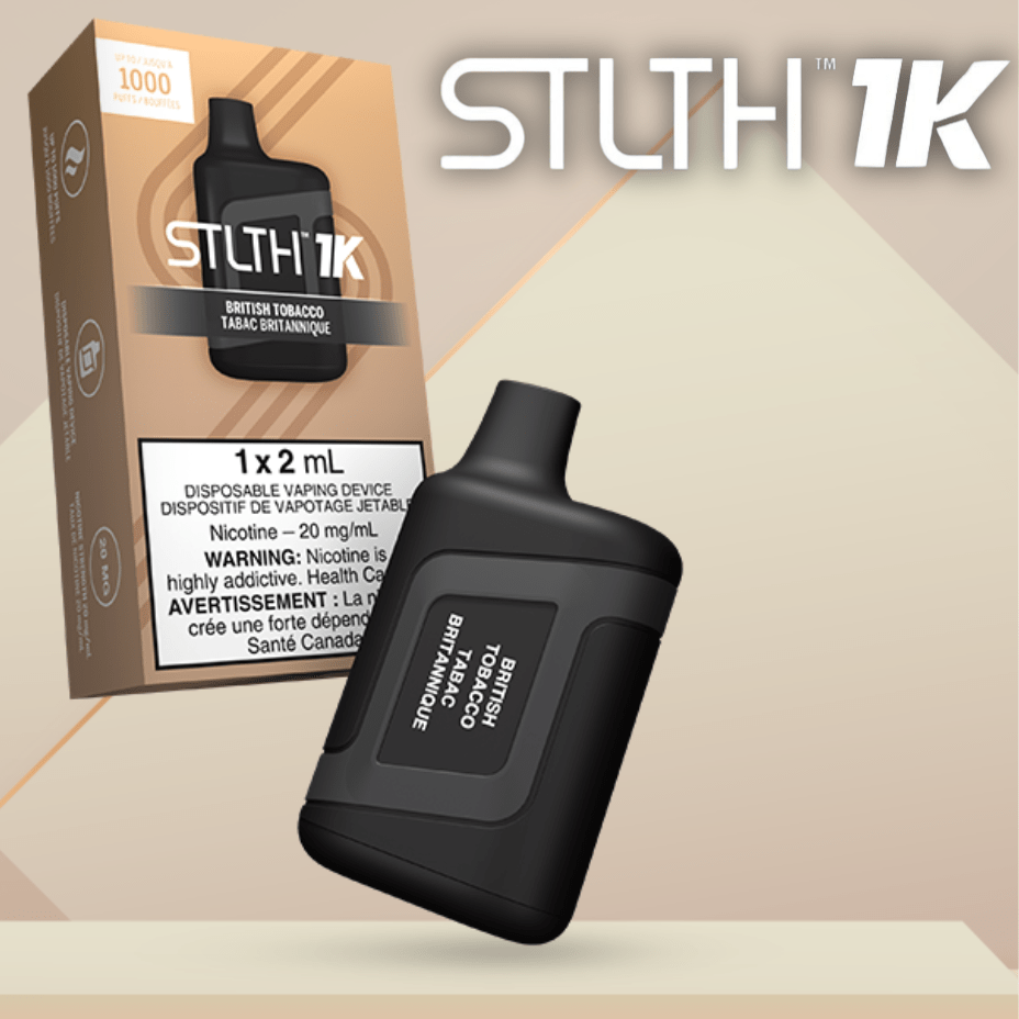 STLTH 1K Disposable Vape-Light Tobacco 20mg Airdrie Vape SuperStore and Bong Shop Alberta Canada