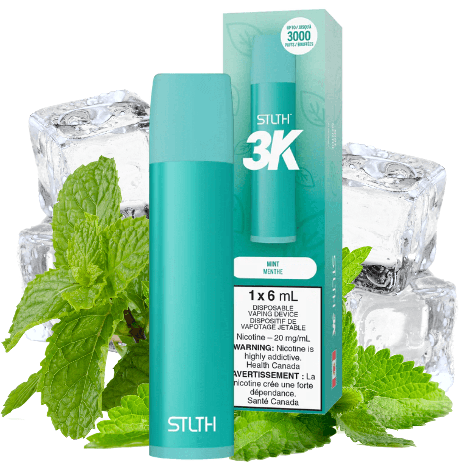 STLTH 3K Disposable Vape Mint 3000 Puffs / 20mg Airdrie Vape SuperStore and Bong Shop Alberta Canada