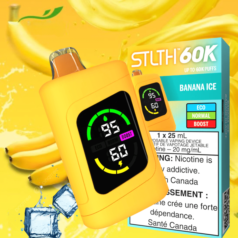 STLTH 60k Disposable Vape-Banana Ice Airdrie Vape SuperStore and Bong Shop Alberta Canada